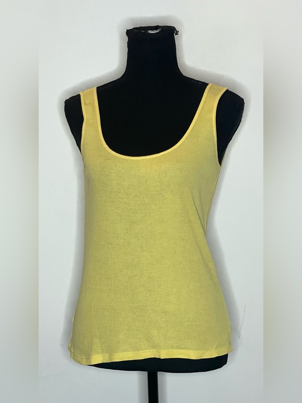 Ann Taylor- Yellow Ribbed Tank Top Size S
